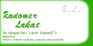 radomer lakat business card
